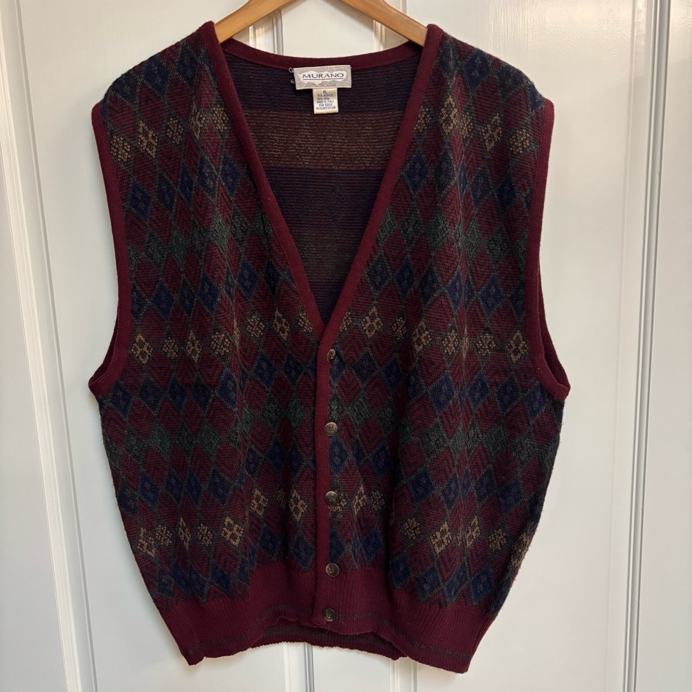 Vintage Murano Sweater Vest size XL